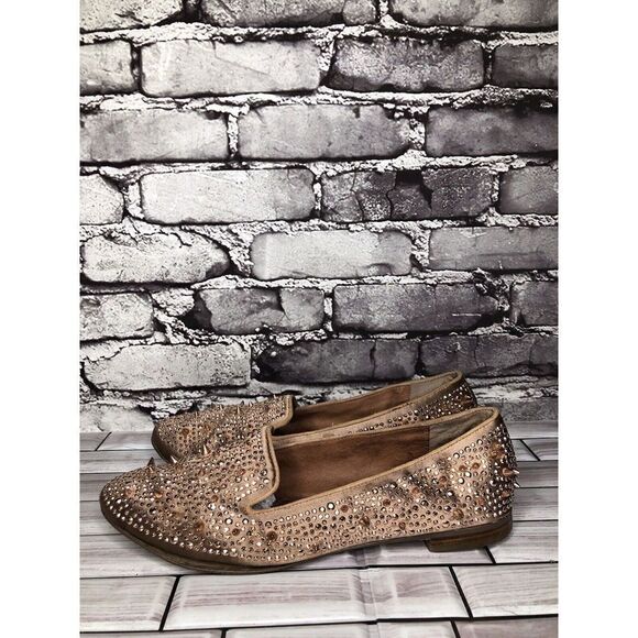 Sam Edelman Rose Gold Adena Spike Studs Fabric Ballet Flats Women Sz 8M US/39EU - Picture 15 of 16